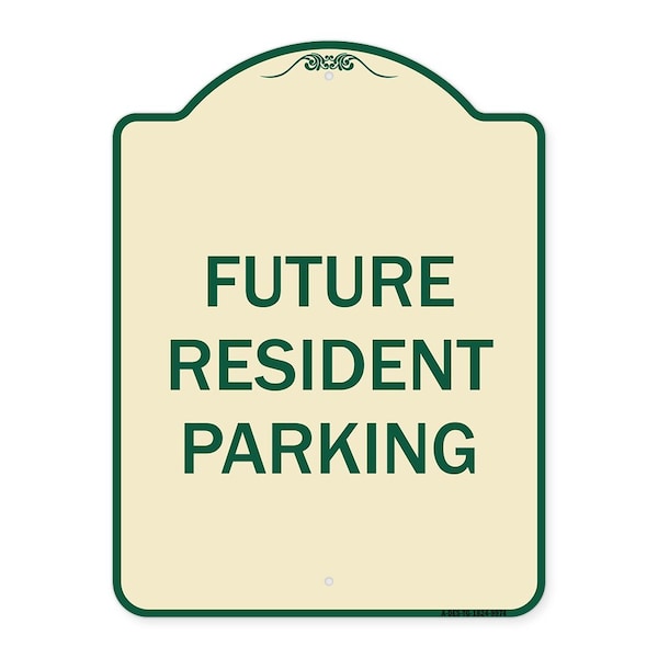 Signmission Designer Series-Future Resident Parking Tan & Green Heavy-Gauge Aluminum, 24" x 18", TG-1824-9974 A-DES-TG-1824-9974 - main